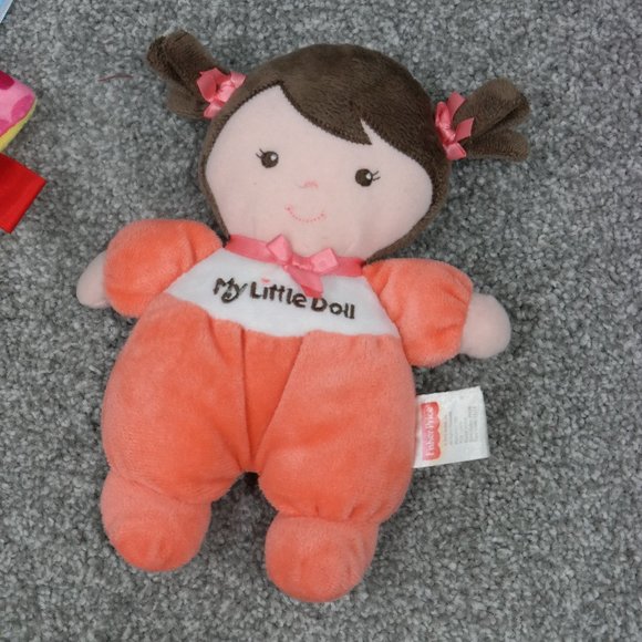 Fisher Price My Little Girl Brown Hair, Cogerle Blanket & Taggie Book - Picture 3 of 6